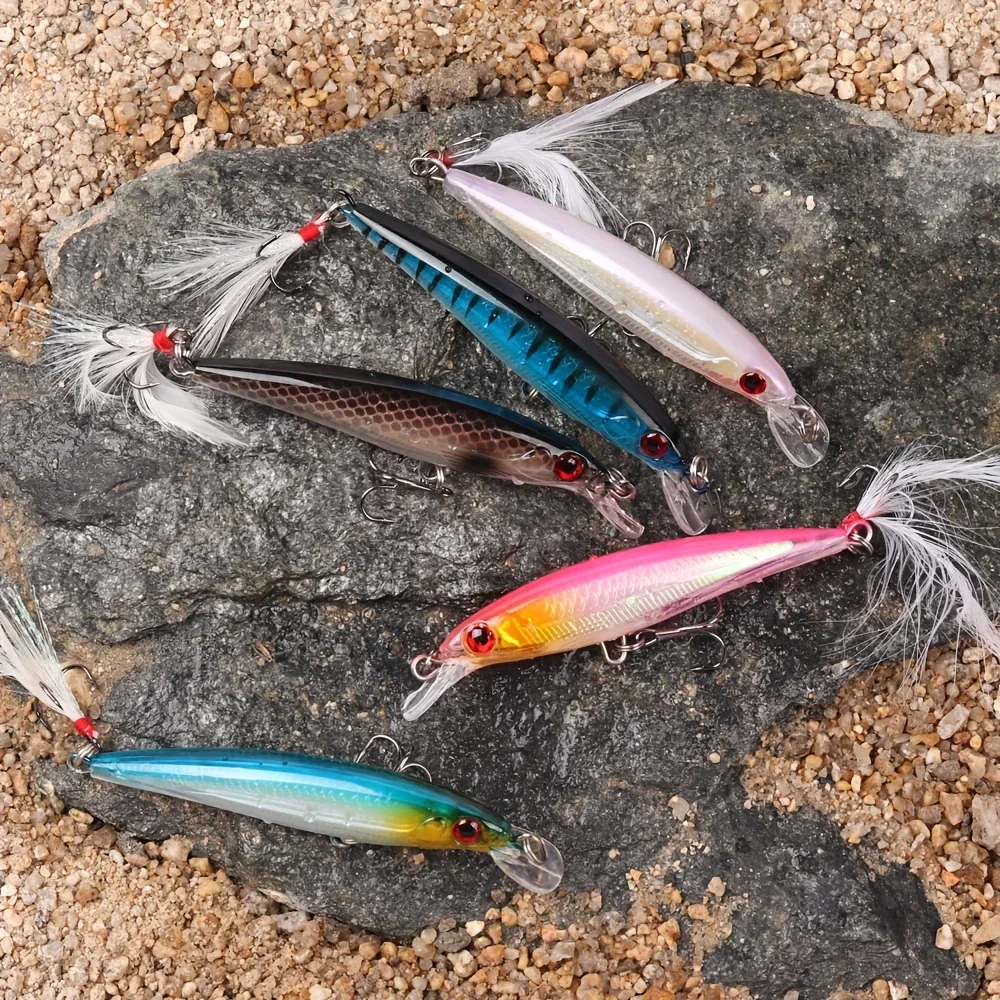 레이저 3D 눈 바이오닉 미노우 낚시 미끼 5개/박스  - Fishing Hook Box 리뷰 및 가격