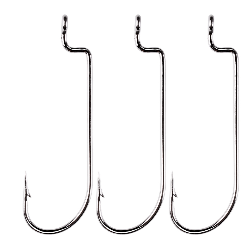 고탄소강 좁은 크랭크 후크, 낚시 후크, 소프트 미끼  - Fishing Hook Barbless 리뷰 및 가격