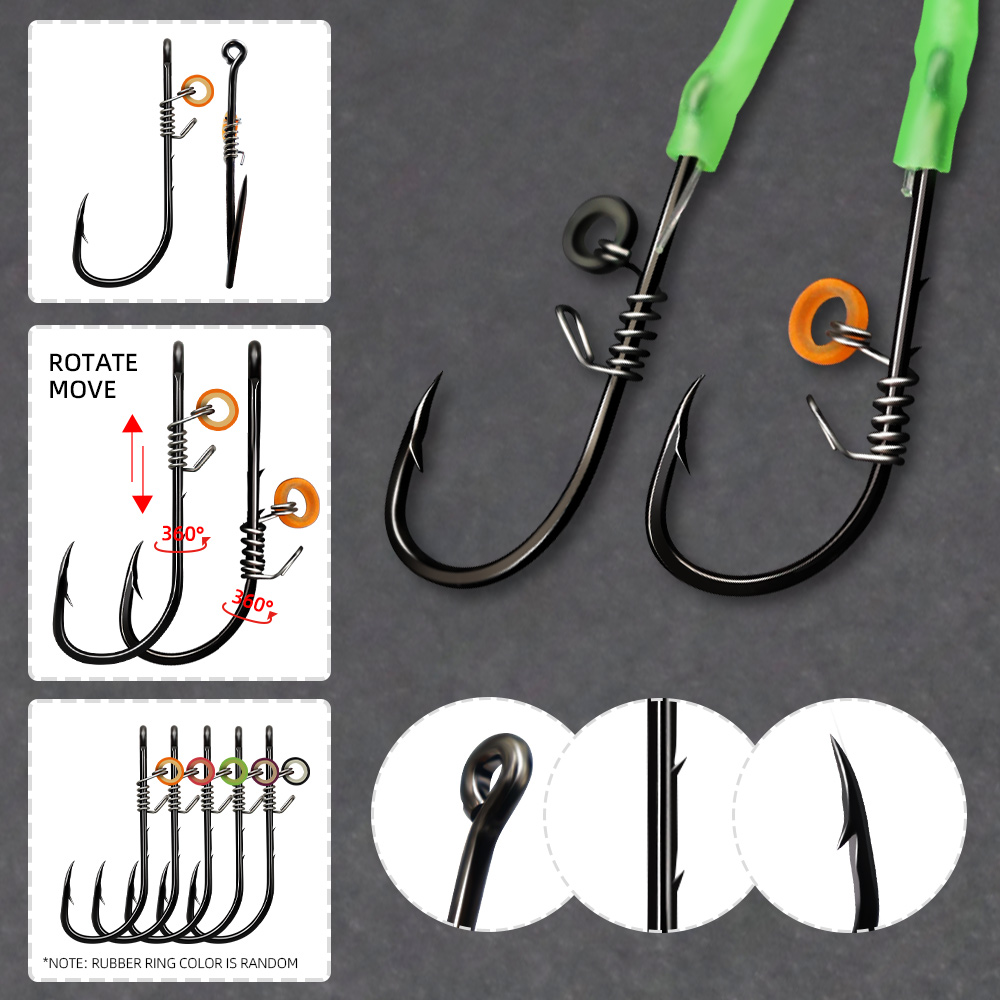 ZYZHE 1/3/5개입 낚시 장비, 더블 라이브 새우 - Fishing Hook Assortment 리뷰 및 가격