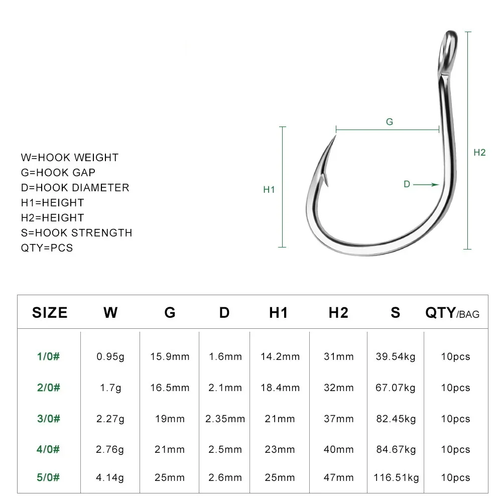 링 아이 Fishhooks 낚시 후크 실버 가시 서클  - Fishing Hook Barbless 리뷰 및 가격